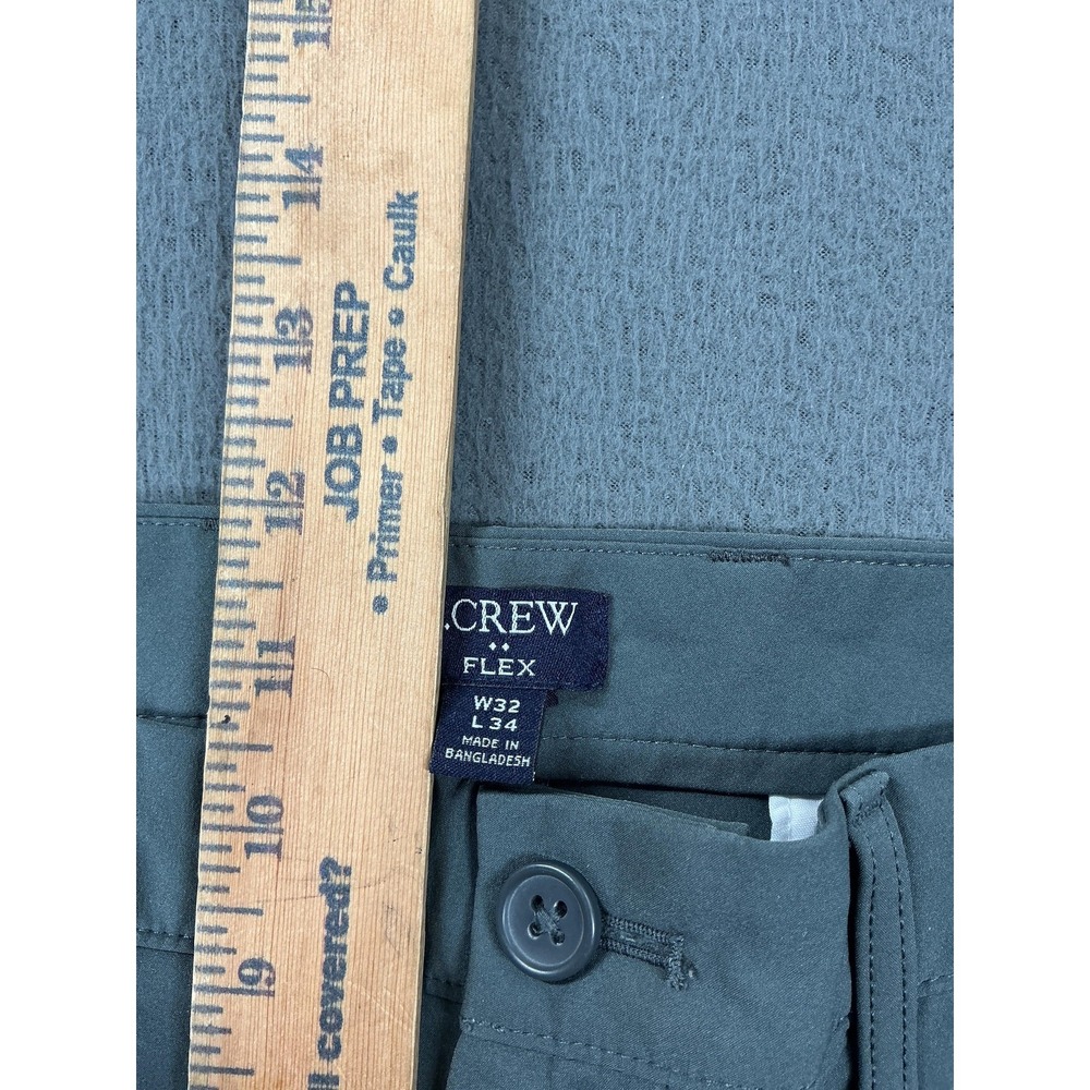 J.Crew Flex Pants Mens 32x34 Green Slim Fit Microfiber Stretch Chino Performance - Picture 7 of 12